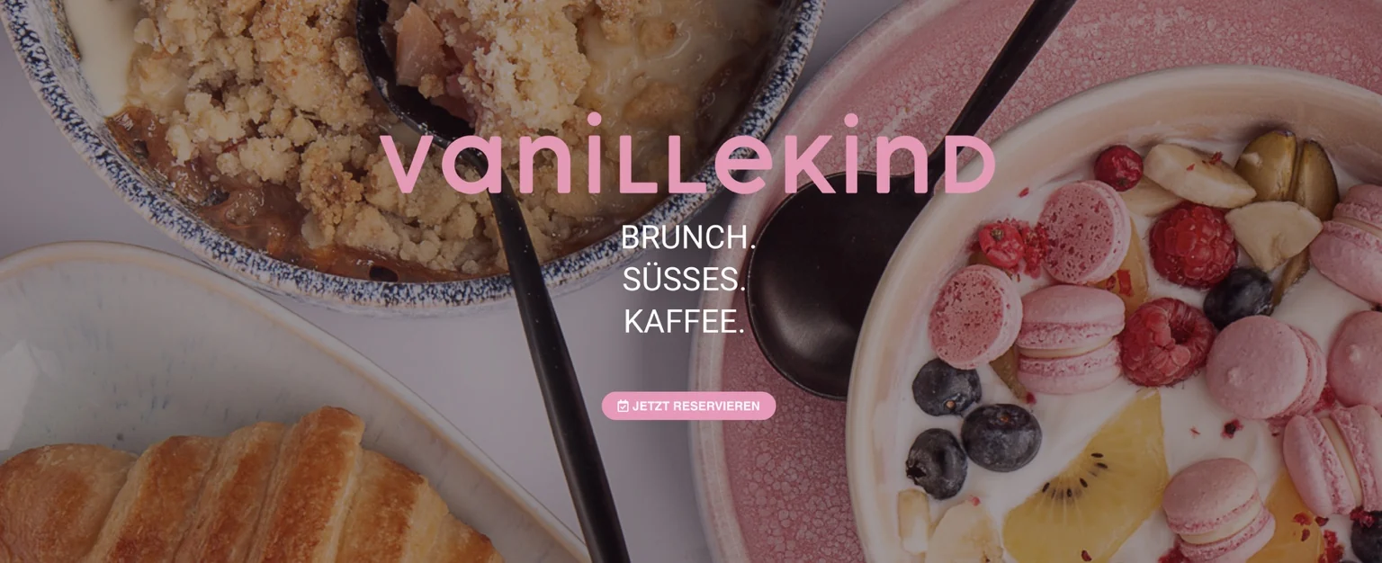 Website-Ansicht Vanillekind Café